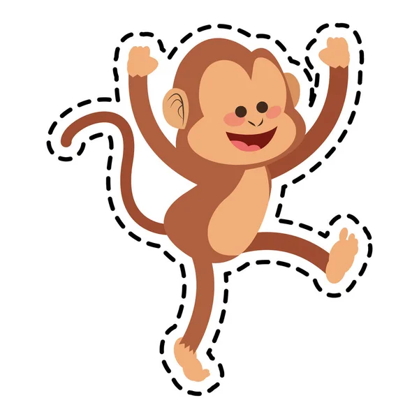 Isolated monkey cartoon design — Stock Vector