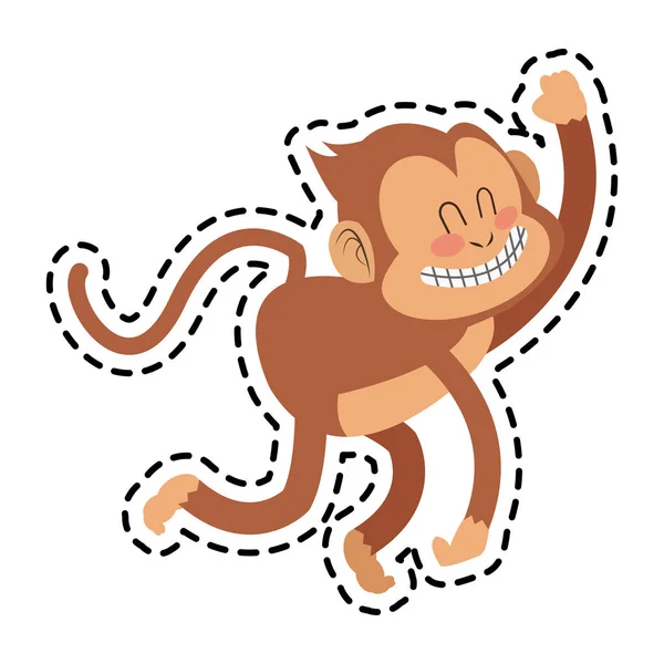 Isolated monkey cartoon design — Stock Vector