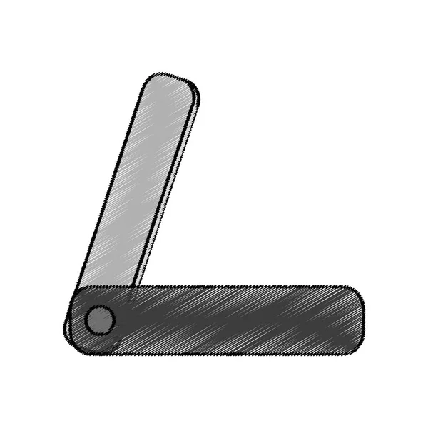 Diseño de navaja de afeitar recta aislada — Vector de stock