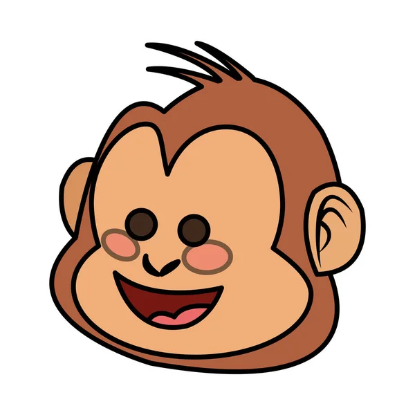 Elszigetelt majom rajzfilm design — Stock Vector