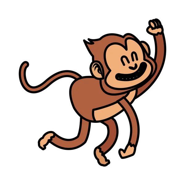 Σχεδίαση κινουμένων σχεδίων απομονωμένες μαϊμού — Διανυσματικό Αρχείο