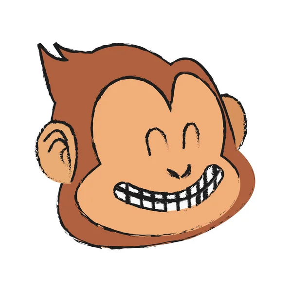Projeto de desenho animado de macaco isolado — Vetor de Stock