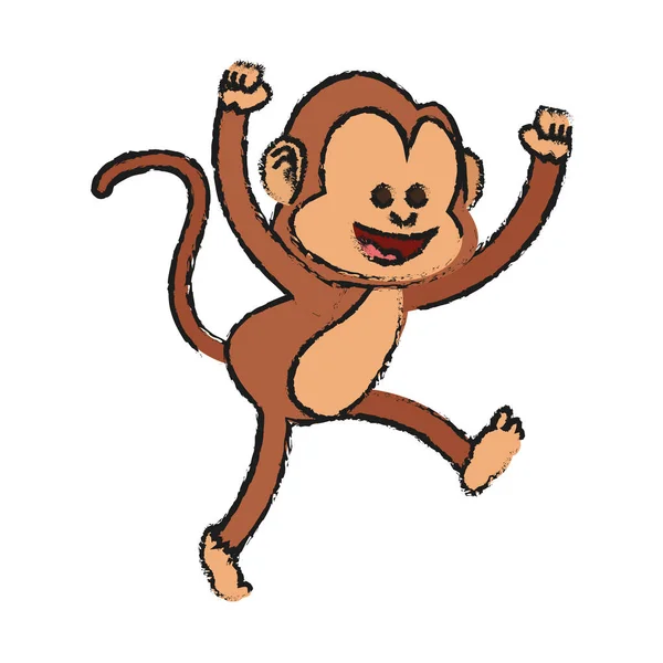 Isolated monkey cartoon design — Stock Vector