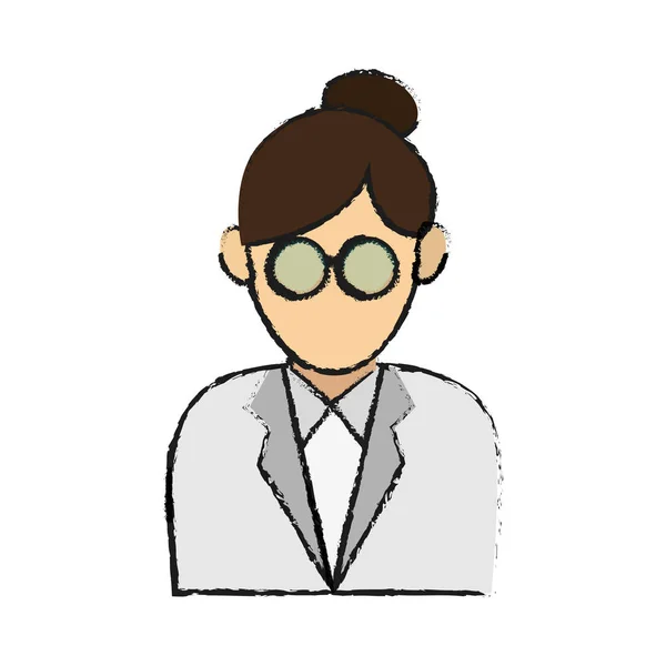 Mujer aislada médico diseño — Vector de stock