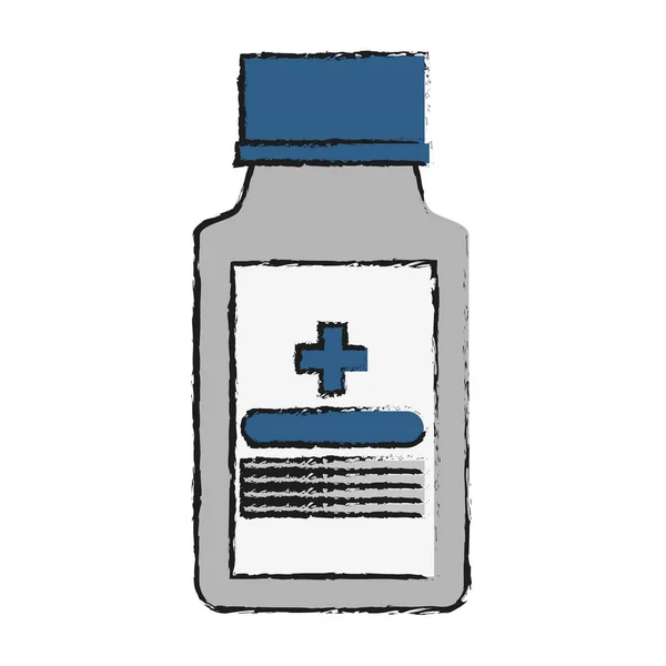 Diseño del frasco de medicina aislada — Archivo Imágenes Vectoriales