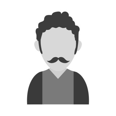 İzole avatar adam tasarım