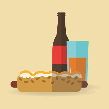 Hot dog yiyecek tasarım