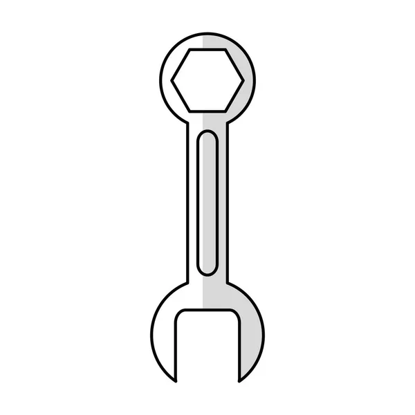 Isolated wrench tool design — Stock Vector