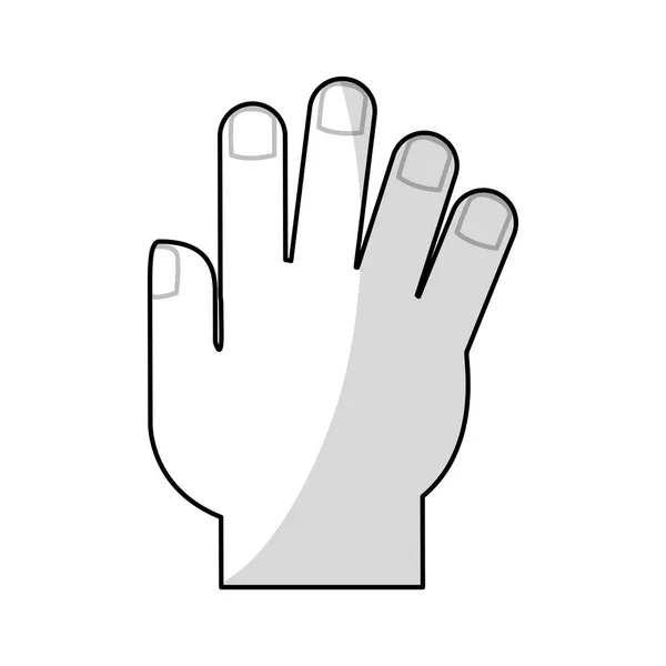 Geïsoleerde menselijke hand ontwerp — Stockvector