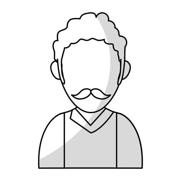 Diseño de hombre avatar aislado — Vector de stock