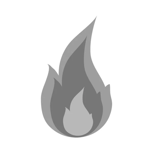 Design isolato della fiamma — Vettoriale Stock