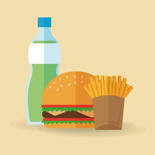 Hamburger food design — Stock Vector