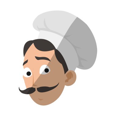 İzole erkek Şef karikatür tasarım