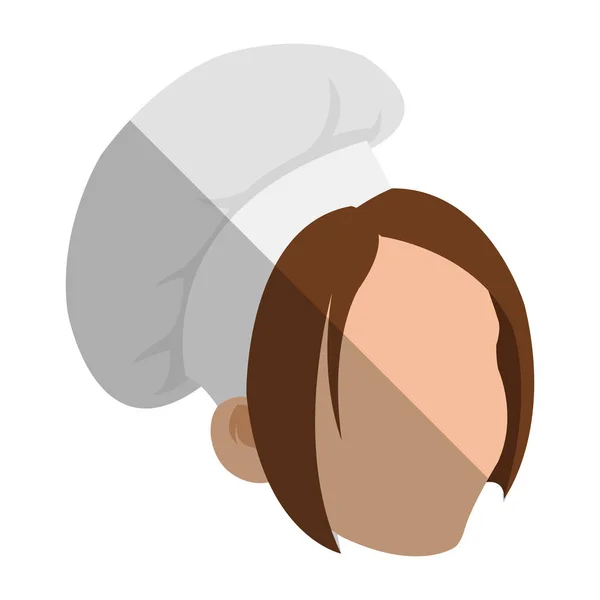 Ізольований дизайн голови шеф-кухарки — стоковий вектор