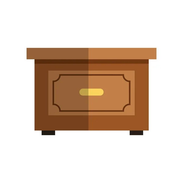 Mesa aislada de diseño de madera — Vector de stock