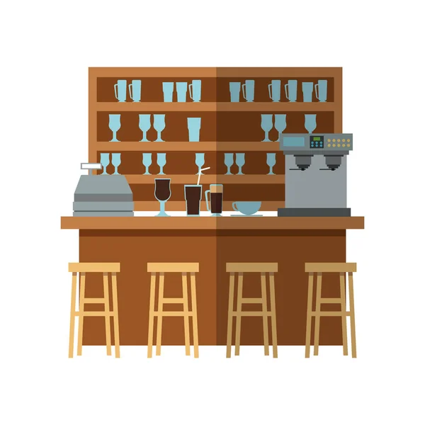 Isolated coffee shop design — Stock Vector