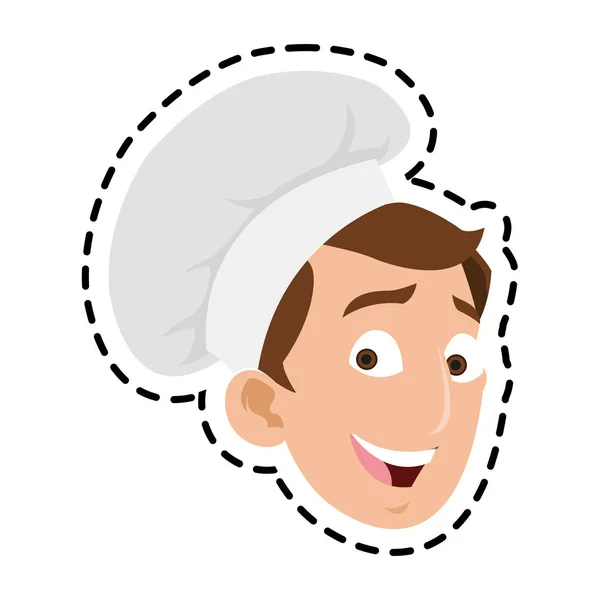 Ізольований дизайн мультфільму шеф-кухаря чоловічої статі — стоковий вектор