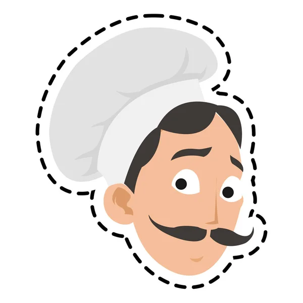 Geïsoleerde mannelijke chef-kok cartoon design — Stockvector