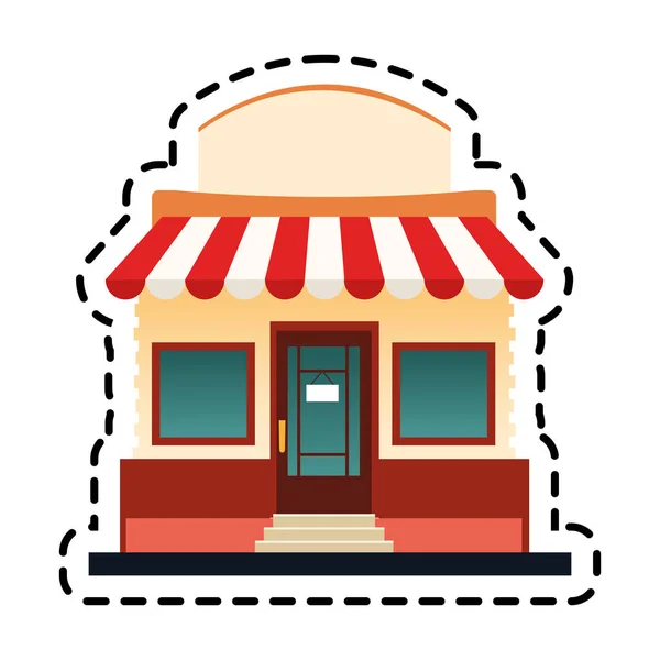 Ізольований дизайн маленького магазину — стоковий вектор
