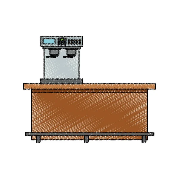 Diseño de máquina de café aislado — Archivo Imágenes Vectoriales