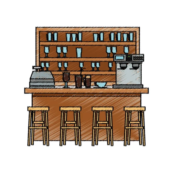 Isolated coffee shop design — Stock Vector