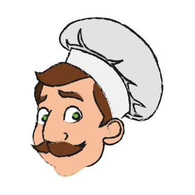 İzole erkek Şef karikatür tasarım
