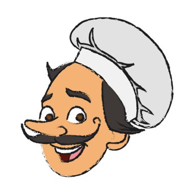 İzole erkek Şef karikatür tasarım