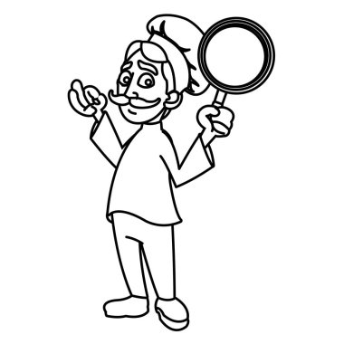 İzole erkek Şef karikatür tasarım