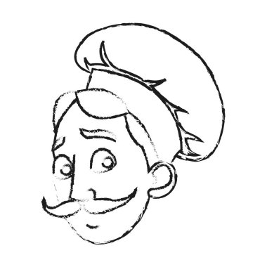 İzole erkek Şef karikatür tasarım