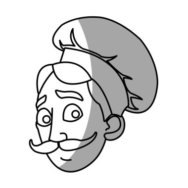 İzole erkek Şef karikatür tasarım