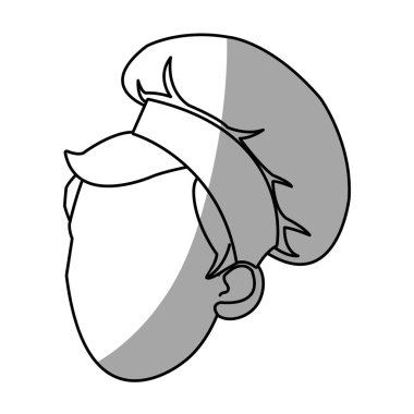 İzole erkek Şef baş tasarım