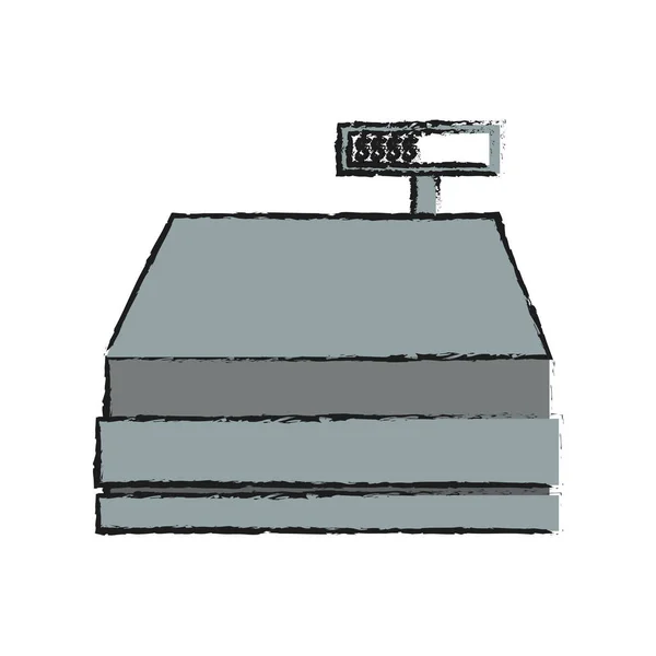 Conception de caisse enregistreuse isolée — Image vectorielle