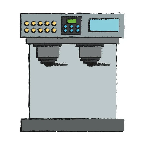 Konstrukce stroje izolované kávy — Stockový vektor