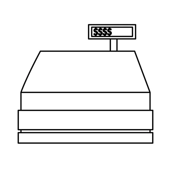 Desenho isolado da caixa registadora — Vetor de Stock