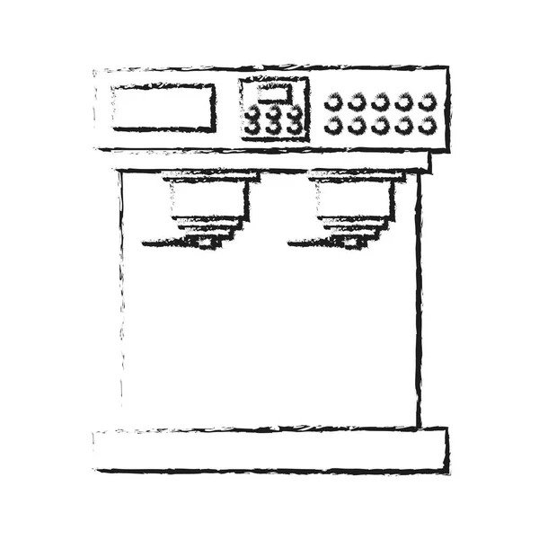 Geïsoleerde koffie machine ontwerp — Stockvector