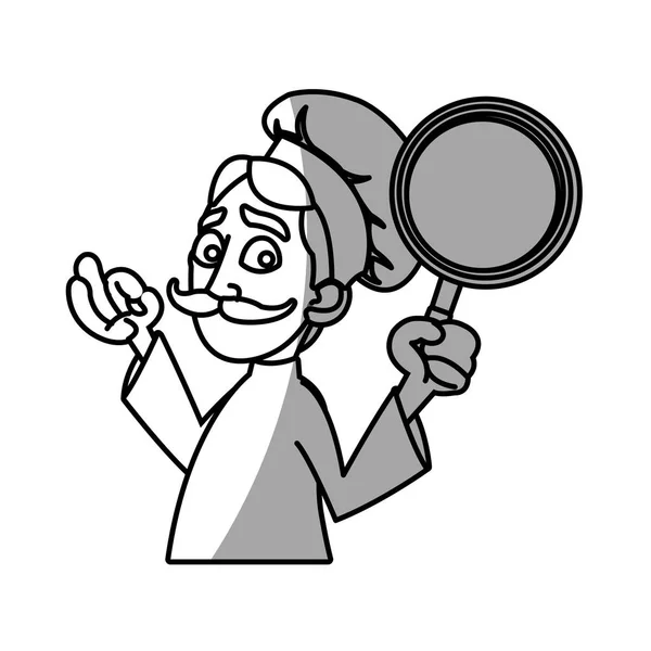 孤立的男性厨师卡通设计 — 图库矢量图片