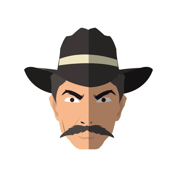 Isoliertes Cowboy-Cartoon-Design — Stockvektor