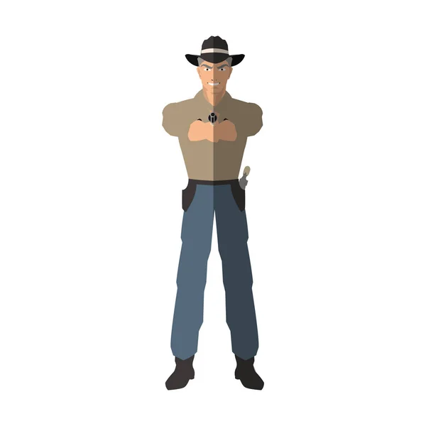 Geïsoleerde cowboy cartoon design — Stockvector