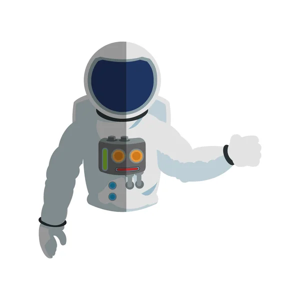 Ізольований дизайн мультфільму космонавта — стоковий вектор