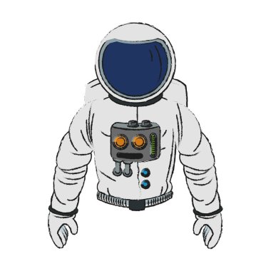İzole astronot karikatür tasarım
