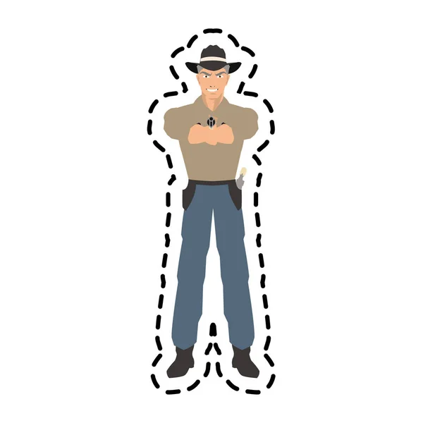 Isolerade cowboy tecknad design — Stock vektor