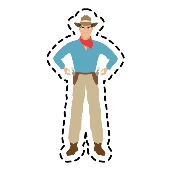 Isolerade cowboy tecknad design — Stock vektor