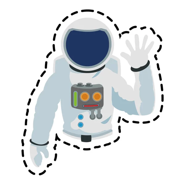Geïsoleerde astronaut cartoon design — Stockvector