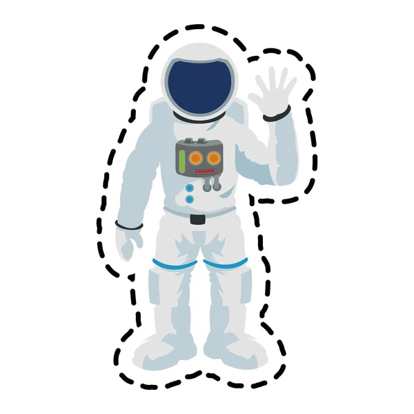 Isolerade astronaut tecknad design — Stock vektor