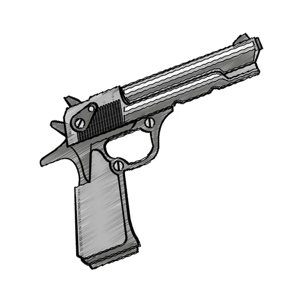 Geïsoleerde pistool ontwerp — Stockvector