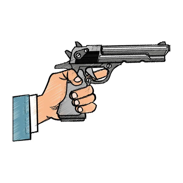 Diseño de pistola aislada — Vector de stock