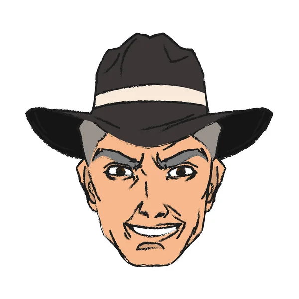 Geïsoleerde cowboy cartoon design — Stockvector