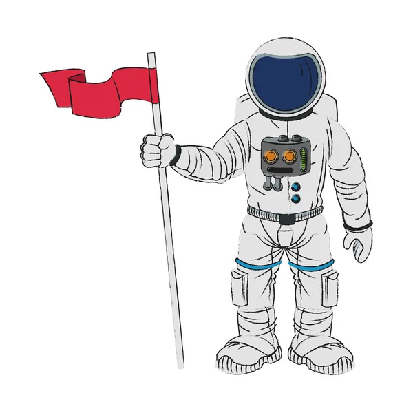 Izolované astronaut kreslený design — Stockový vektor