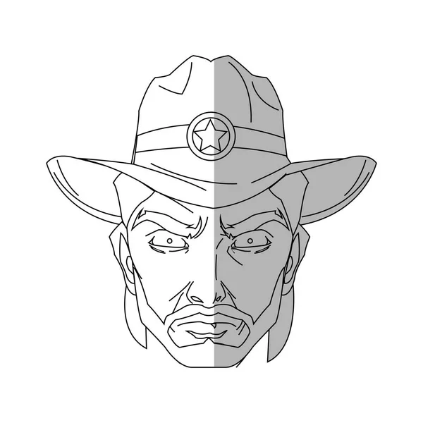 Geïsoleerde cowboy cartoon design — Stockvector