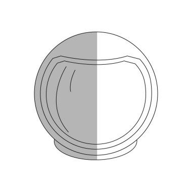 İzole astronot kask tasarım